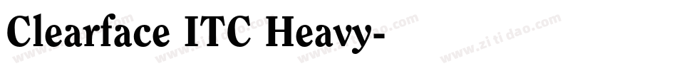 Clearface ITC Heavy字体转换